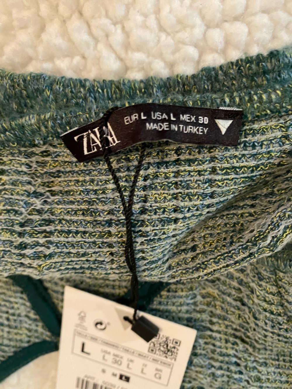 Zara Teal Marled Knit Bralette - Picture 7 of 7